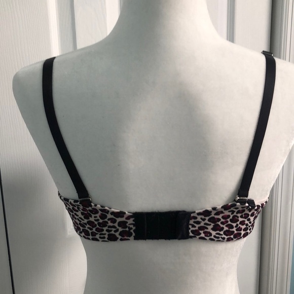 LILY OF FRANCE Animal Print Push-Up Underwire Bra Size 36C - Picture 2 of 11